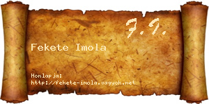 Fekete Imola névjegykártya